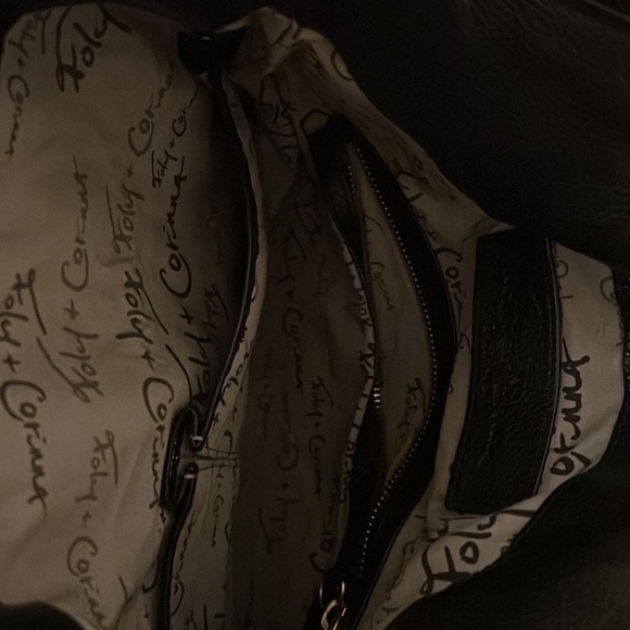 Foley and Corinna black/beige foldover tote - Picture 4 of 4